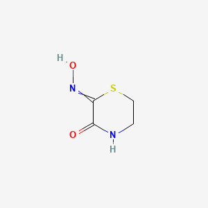 molecular formula C4H6N2O2S B8453071 2-(Hydroxyimino)thiomorpholin-3-one CAS No. 51546-48-6