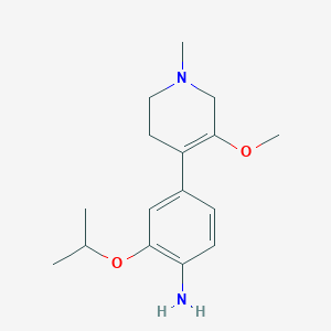 molecular formula C16H24N2O2 B8453081 4-(5-Methoxy-1-methyl-1,2,3,6-tetrahydropyridin-4-yl)-2-(propan-2-yloxy)aniline 