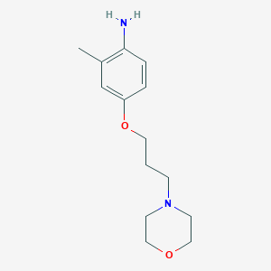 molecular formula C14H22N2O2 B8453091 2-Methyl-4-(3-morpholinopropoxy)aniline 