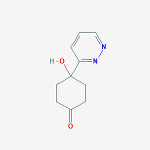 molecular formula C10H12N2O2 B8453093 4-Hydroxy-4-pyridazin-3-ylcyclohexanone 