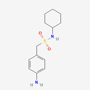 molecular formula C13H20N2O2S B8453097 4-Amino-N-cyclohexylbenzenemethanesulphonamide 