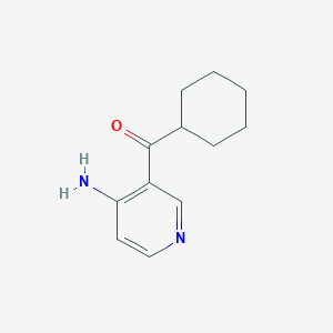 molecular formula C12H16N2O B8453107 (4-Amino-3-pyridinyl)cyclohexylmethanone 