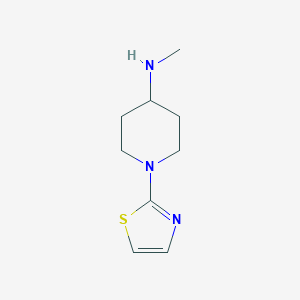 molecular formula C9H15N3S B8453126 N-methyl-1-(thiazol-2-yl)piperidin-4-amine 