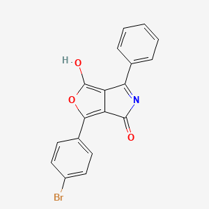 molecular formula C18H10BrNO3 B8453127 3-(p-Bromophenyl)-6-phenyl furo[3,4-c]pyrrole-1,4-dione CAS No. 827606-77-9