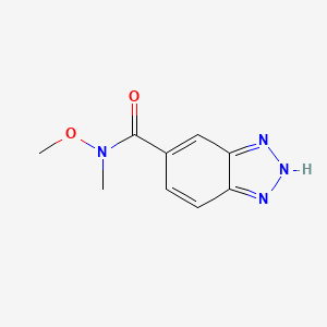molecular formula C9H10N4O2 B8453135 N-methoxy-N-methyl-1H-1,2,3-benzotriazole-6-carboxamide 
