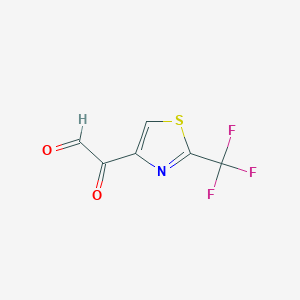 molecular formula C6H2F3NO2S B8453180 2-(2-Trifluoromethyl-thiazol-4-yl)glyoxal 