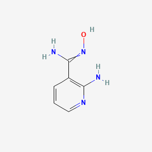 molecular formula C6H8N4O B8453196 2-Amino-N-hydroxy-nicotinamidine 