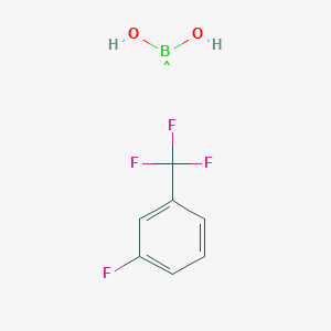 molecular formula C7H6BF4O2 B8453208 3-Fluoro,5-trifluoromethylbenzene boronic acid 
