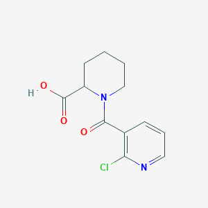 molecular formula C12H13ClN2O3 B8453253 1-(2-Chloronicotinoyl)piperidine-2-carboxylic acid 