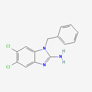 molecular formula C14H11Cl2N3 B8453272 1-Benzyl-5,6-dichloro-1H-benzimidazole-2-amine 