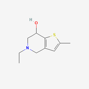 molecular formula C10H15NOS B8453274 5-Ethyl-2-methyl-4,5,6,7-tetrahydrothieno[3,2-c]pyridin-7-ol 