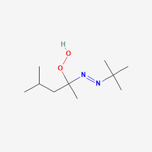 molecular formula C10H22N2O2 B8453280 2-[(E)-tert-Butyldiazenyl]-4-methylpentane-2-peroxol CAS No. 37421-15-1