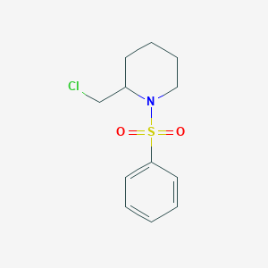 molecular formula C12H16ClNO2S B8453291 2-Chloromethyl-1-(phenylsulfonyl)piperidine 