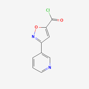 molecular formula C9H5ClN2O2 B8453299 3-(Pyridin-3-yl)-1,2-oxazole-5-carbonyl chloride 