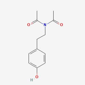 molecular formula C12H15NO3 B8453304 N-Acetyl-N-[2-(4-hydroxyphenyl)ethyl]acetamide CAS No. 63477-53-2