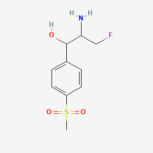 molecular formula C10H14FNO3S B8453312 2-Amino-3-fluoro-1-[4(methylsulfonyl)phenyl]propan-1-ol 