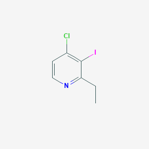 molecular formula C7H7ClIN B8453357 4-Chloro-2-ethyl-3-iodo-pyridine 