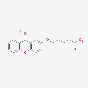 molecular formula C18H18O5 B8453363 Pentanoic acid, 5-[(9-hydroxy-9H-xanthen-2-yl)oxy]- CAS No. 141701-91-9