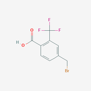molecular formula C9H6BrF3O2 B8453365 4-Bromomethyl-2-trifluoromethyl-benzoic acid 