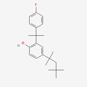 molecular formula C23H31FO B8453407 2-[2-(4-Fluorophenyl)propan-2-yl]-4-(2,4,4-trimethylpentan-2-yl)phenol CAS No. 398474-24-3