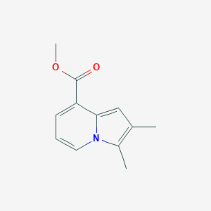 molecular formula C12H13NO2 B8453420 2,3-Dimethyl-indolizine-8-carboxylic acid methyl ester 