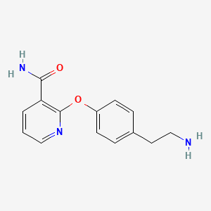 molecular formula C14H15N3O2 B8453436 2-[4-(2-Aminoethyl)phenoxy]nicotinamide 