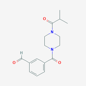 molecular formula C16H20N2O3 B8453438 3-(4-Isobutyrylpiperazine-1-carbonyl)benzaldehyde 