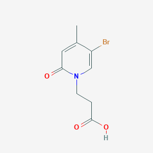 molecular formula C9H10BrNO3 B8453454 3-(5-Bromo-4-methyl-2-oxopyridin-1(2H)-yl)propanoic acid 