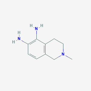 molecular formula C10H15N3 B8453458 1,2,3,4-Tetrahydro-2-methyl-5,6-isoquinolinediamine 