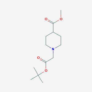 molecular formula C13H23NO4 B8453466 Methyl 1-(2-tert-butoxy-2-oxoethyl)piperidine-4-carboxylate 