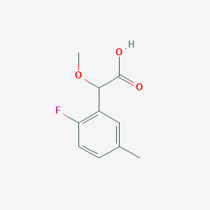 molecular formula C10H11FO3 B8453467 (RS)-(2-Fluoro-5-methyl-phenyl)-methoxy-acetic acid 