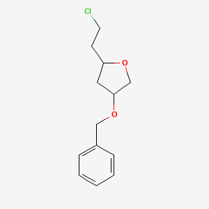 molecular formula C13H17ClO2 B8453473 4-(Benzyloxy)-2-(2-chloroethyl)tetrahydrofuran 