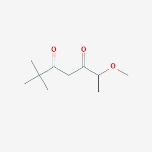 molecular formula C10H18O3 B8453479 2-Methoxy-6,6-dimethyl-3,5-heptanedione 