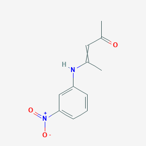 molecular formula C11H12N2O3 B8453481 4-[(3-Nitrophenyl)amino]-3-penten-2-one 