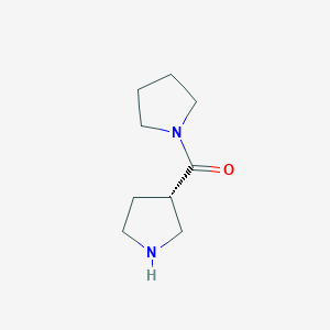 molecular formula C9H16N2O B8453487 Pyrrolidin-1-yl-(S)-pyrrolidin-3-ylmethanone 