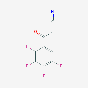 molecular formula C9H3F4NO B8453534 3-Oxo-3-(2,3,4,5-tetrafluorophenyl)propanenitrile 