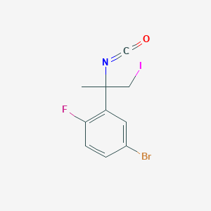 (RS)-4-bromo-1-fluoro-2-(2-iodo-1-isocyanato-1-methyl-ethyl)-benzene