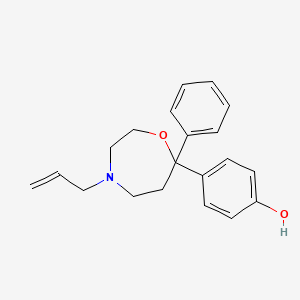 molecular formula C20H23NO2 B8453568 4-[7-Phenyl-4-(prop-2-en-1-yl)-1,4-oxazepan-7-yl]phenol CAS No. 60163-28-2