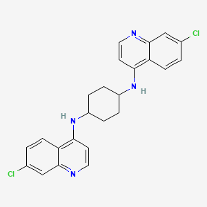 molecular formula C24H22Cl2N4 B8453576 cis-N,N'-bis(7-chloroquinolin-4-yl)cyclohexane-1,4-diamine CAS No. 174893-07-3
