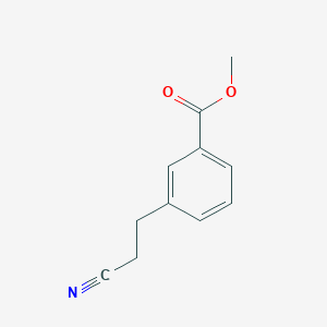 molecular formula C11H11NO2 B8453578 Methyl 3-(2-cyanoethyl)benzoate 