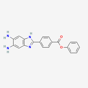 molecular formula C20H16N4O2 B8453620 Phenyl 4-(5,6-diamino-1H-benzimidazol-2-yl)benzoate CAS No. 55953-62-3