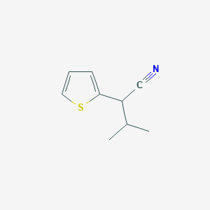 molecular formula C9H11NS B8453636 3-Methyl-2-(2-thienyl)butanenitrile 