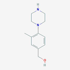 [3-Methyl-4-(piperazin-1-yl)phenyl]methanol
