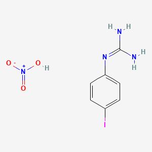 molecular formula C7H9IN4O3 B8453655 N-(4-iodo-phenyl)-guanidine nitrate 