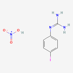 molecular formula C7H9IN4O3 B8453655 1-(4-iodophenyl)guanidine nitrate 