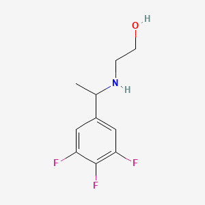 molecular formula C10H12F3NO B8453660 2-[1-(3,4,5-Trifluorophenyl)ethylamino]ethanol 