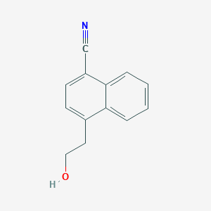 molecular formula C13H11NO B8453666 4-(2-Hydroxyethyl)-1-naphthonitrile 