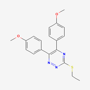 B8453667 3-(Ethylsulfanyl)-5,6-bis(4-methoxyphenyl)-1,2,4-triazine CAS No. 63119-29-9