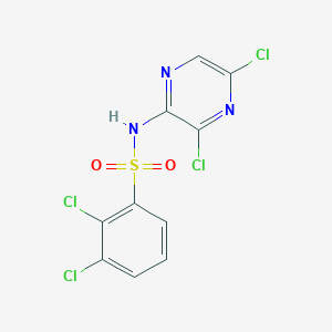 molecular formula C10H5Cl4N3O2S B8453712 2,3-dichloro-N-(3,5-dichloro-2-pyrazinyl)benzenesulphonamide 