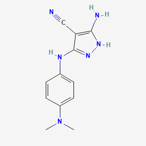 5-Amino-4-cyano-3-(4-dimethylamino-phenylamino)-pyrazole